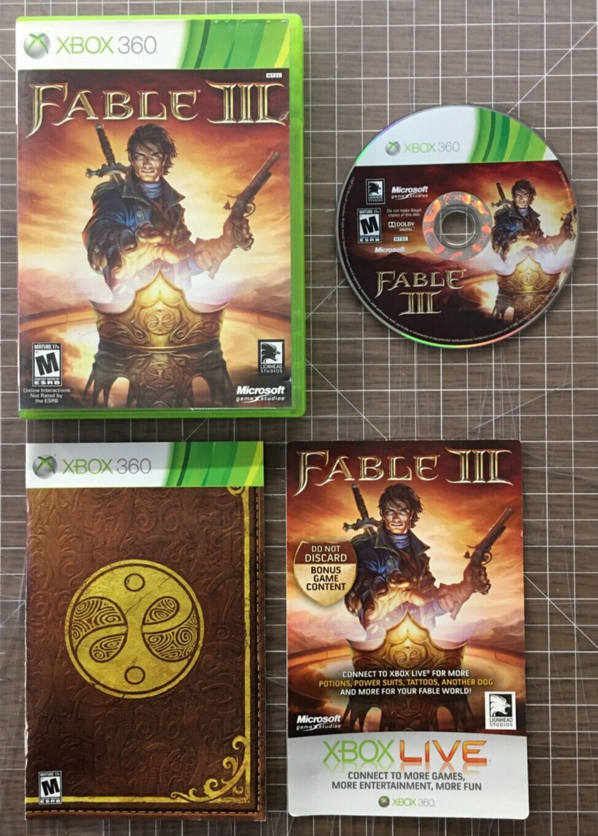 Fable 3 III (Microsoft Xbox 360, 2010) CIB Complete - Tested