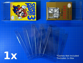 1x Nintendo NES CIB Clear Protector  PET Plastic Box Case Sleeve Archival