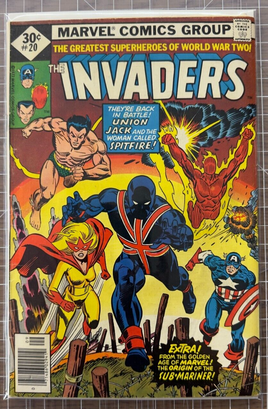 The Invaders #20 - Sep 1977 - Vol.1 - Minor Key  Marvel Comic 4.5-5.5 Whitman