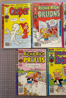 Bulk Lot Of 5 Harvey World Comics Reader Grade 3.0-5.0 Richie Rich, Casper