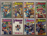 Avengers Lot Of 8 (1988-1990) 1st Series Marvel Comics 3.5-8.0