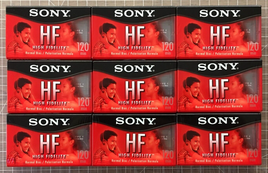 Sony HF 120 Minute Blank Audio Normal Bias Cassette Tapes  Lot of 9 Sealed