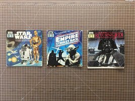 3 X Star Wars Read-Along Books - No Cassettes - 150DC Empire 151DC Return 155DC