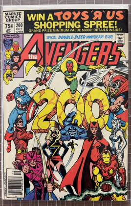 Avengers #200 NM Ms. Marvel leaves the Avengers! Marvel Comic 1980 4.5-5.5