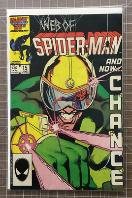 Web of Spiderman #15 1st App Chance Nicholas Powell Marvel Comic (1986) 3.5-4.5