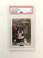 Graded PSA 7 NM - 1992 Classic Shaquille O'Neal #1 [Rookie] Draft Picks LSU