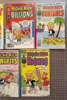 Bulk Lot Of 5 Harvey World Comics Reader Grade 3.0-5.0 Richie Rich, Casper