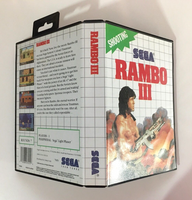 Rambo III 3 (Sega Master System, 1988) CIB Complete w/ Hang Tab - Tested