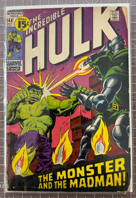 Incredible Hulk #144 1971 Marvel Comic 2.0-3.0