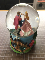 6” Disney Enesco Sleeping Beauty Waltz Snow Globe Music Box Vintage - US Seller