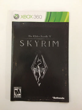 Elder Scrolls V: Skyrim (Microsoft Xbox 360, 2011) Manual Only - US Seller