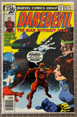 DAREDEVIL #157 CAPTAIN AMERICA! BRONZE AGE MARVEL COMICS 1979! 3.5-5.0