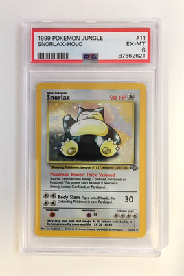 Graded PSA 6 EX-MT - Snorlax Holo 11/64 Unlimited - 1999 Pokemon Jungle TCG