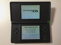 Black Nintendo DS Lite [Black] W/ Stylus & GBA Dust Cover - No Charger - Tested