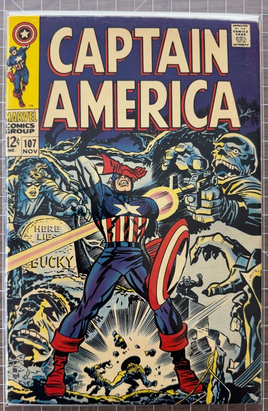 Captain America 5.0-6.0 #107 -- 1st App. of Dr. Faustus, Kirby 1968