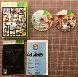 Grand Theft Auto V 5 (Microsoft Xbox 360, 2013) CIB Complete w/Map - Tested