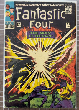 Fantastic Four 53 Kirby! ORIGIN/2nd BLACK PANTHER! 1st KLAW 1966 Marvel 3.5-4.5