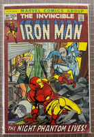 The Invincible IRON MAN #44 Marvel Comics 1972 "The NIGHT PHANTOM Lives!"4.5-5.5