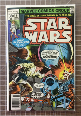 Star Wars #5 Luke Skywalker Strikes Again - Marvel Comic (Nov, 1977) 4.5-5.5