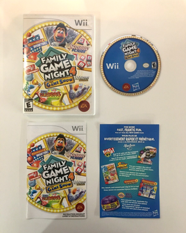 Hasbro Family Game Night 4: The Game Show  (Nintendo Wii, 2011) CIB Complete