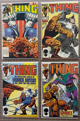 The Thing Lot of 4 1983 Marvel 1st Series Comics Issues #7 #24 #32 #34 5.0-8.0