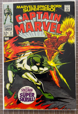 Captain Marvel 2 Marvel Comics 1968 2nd App Carol Danvers 3.0-4.0