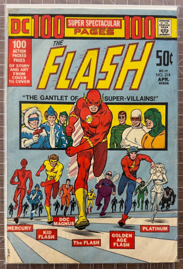 Flash #214 Quicksilver! Kid Flash! Nick Cardy Cover Art DC Comics 1972 3.0-4.0