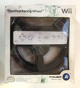 Nintendo Wii Black Comfort Racing Wheel Power A Video Game - New Sealed