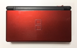 Red Crimson & Black Nintendo DS Lite USG-001  - Powers On - For Parts or Repair