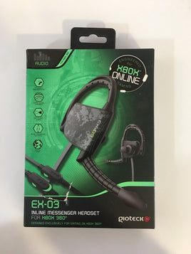 EX-03 Giotech Inline Messenger Headset for XBOX 360 Online Gaming - US Seller