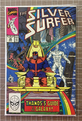 The Silver Surfer #35 Thanos's Guide to the Galaxy - Marvel Comic (1990) 2-3