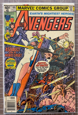 The Avengers #195 Marvel 1980 1st app Taskmaster cameo Newsstand 3.0-4.0