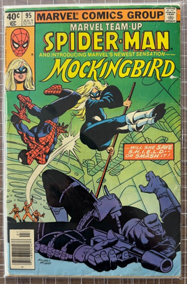 vintage Marvel TEAM-Up #95 comic book 1980 First Appearance MOCKINGBIRD 1.5-2.5