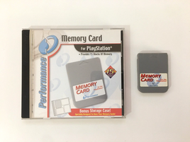 1 Performance Gray Memory Card W/ Storage Case PlayStation 1 PS1 One - US Seller