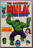 THE INCREDIBLE HULK # 116 Eve of Annihilation Marvel Comics 1969 3.5-4.5