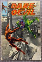 DAREDEVIL #45  1968 LEE & COLAN MARVEL JESTER STATUE OF LIBERTY 1.5-2.5