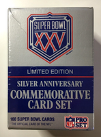 Pro Set Super Bowl XXV Silver Anniversary Commemorative Card Set - New Sealed