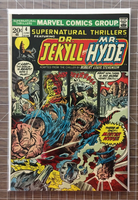 Supernatural Thrillers #4 Dr. Jekyll & Mr. Hyde - Marvel Comic (1973) 4-5