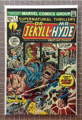 Supernatural Thrillers #4 Dr. Jekyll & Mr. Hyde - Marvel Comic (1973) 4-5