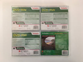 4 X Verbatim DataLifePlus DVD RW (Rewritable) Disc 1X-2.4X Speed 4.7 GB 120 Min