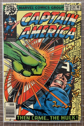 Captain America # 230 - Classic Hulk cover marvel comic 3.0-4.0 condition