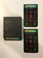 Las Vegas Poker & Blackjack - Mattel (Intellivision) Game Cartridge & 2 Overlays