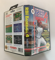 RBI Baseball 4 (Sega Genesis, 1992) Tengen - CIB Complete w/ Hang Tag US Seller