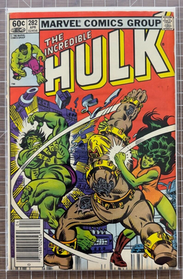 Incredible Hulk # 282 Newsstand - 1st Hulk Team-Up with She-Hulk 1983 5.0-6.0