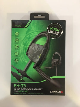 EX-03 Giotech Inline Messenger Headset for XBOX 360 Online Gaming - US Seller