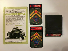 Armor Battle Mattel Electronics 1979 Intellivision Cart Manual & Overlays No Box