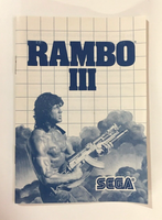 Rambo III 3 (Sega Master System, 1988) CIB Complete w/ Hang Tab - Tested