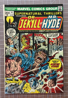 Supernatural Thrillers #4 Dr. Jekyll & Mr. Hyde - Marvel Comic (1973) 4-5