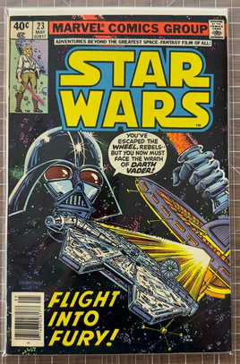 STAR WARS #23 NEWSSTAND MARVEL COMIC BOOK 5.0-6.0