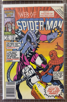 Lot of 4 Spider-Man Marvel Comic Books Web of Spiderman 4.0-7.0 condition 1985